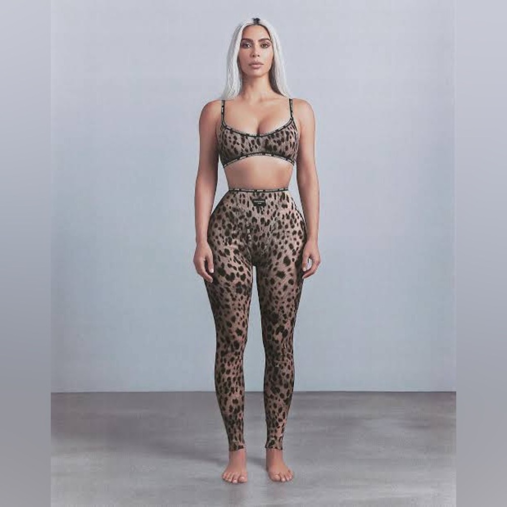Dolce&Gabbana X SKIMS COTTON RIB LEGGING LIMITED EDITION: LEOPARD SMALL